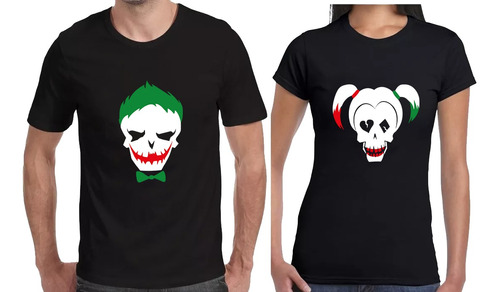 Set Playeras Parejas Joker Wason Harli Quin Suicid Squ