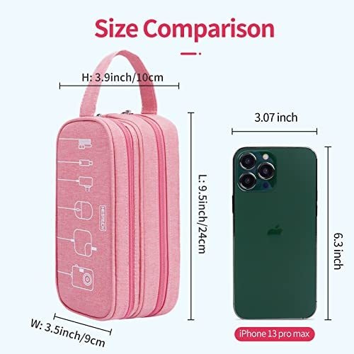 Organizador Electrónico Para Viaje - Doble Capa + Bolsillo