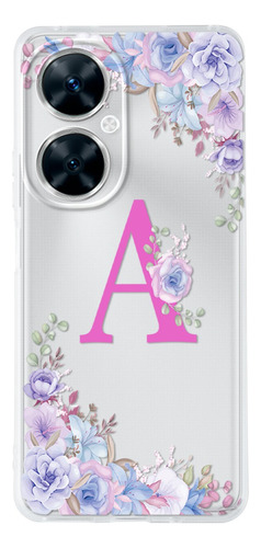 Funda Huawei  Antigolpes Flores Personalizada Tu Inicial