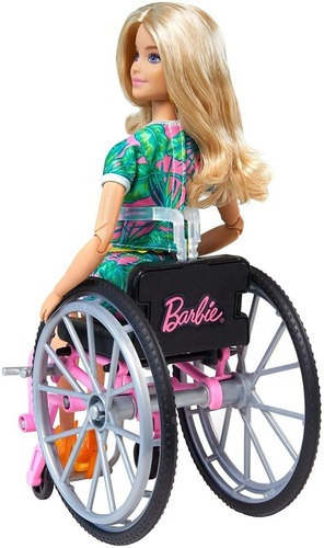 Imagem 6 de 8 de Boneca Barbie Fashionista 165 Loira Cadeirante Articulada