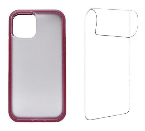 Carcasa Para iPhone 12 Reforzada Color + Lamina Hidrogel