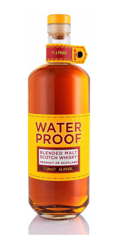Whisky Water Proof Blended Malt Scotch De Litro Importado