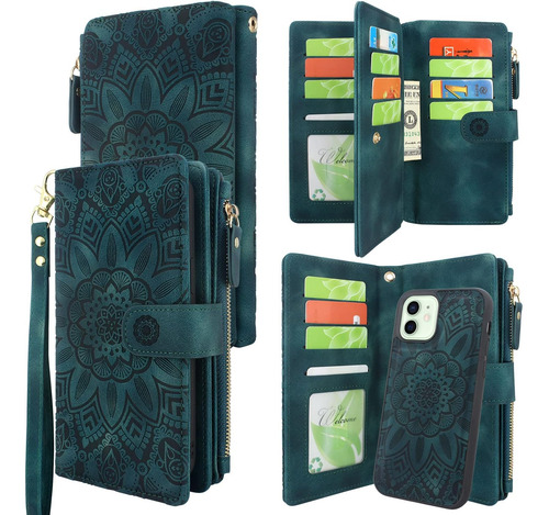 Funda Harryshell Para iPhone 12/12 Pro Teal Mandala