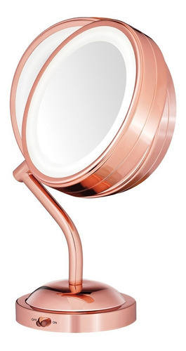 Espejo Rose Gold Con Iluminación Led Be4srges