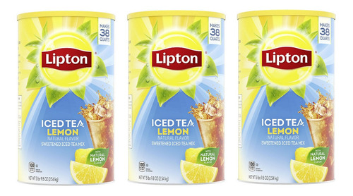 Lipton Iced Tea Americano Te Helado Limon 3 Botes 2.54kg C/u