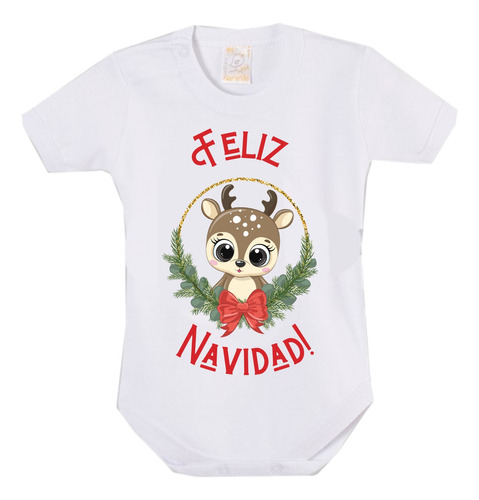 Body Estampado Bebé Mi Primera Navidad En Familia Reno Beba