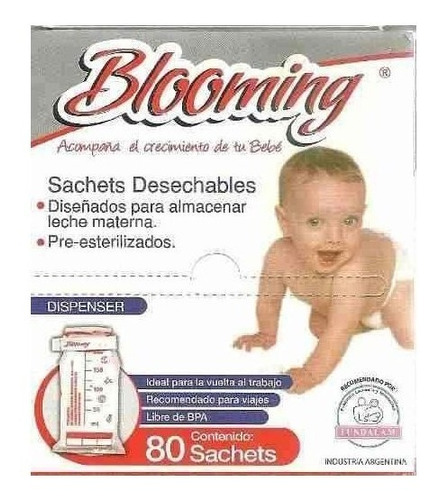 Blooming Sachets Esterilizados X 80 Unidades - Para Leche