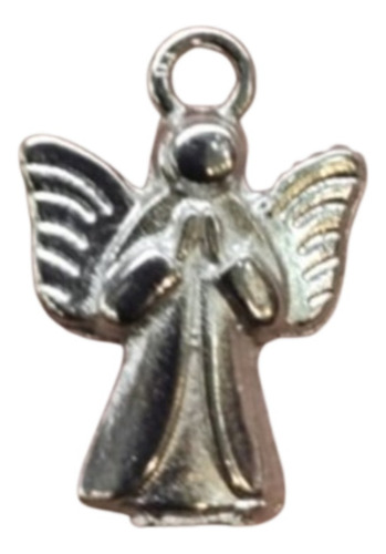 5 Dijes Angelitos De Metal Plateados