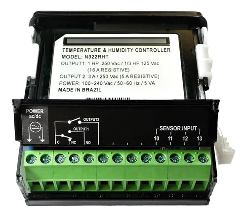 Controlador De Temperatura Y Humedad Novus N322-rht + Sensor