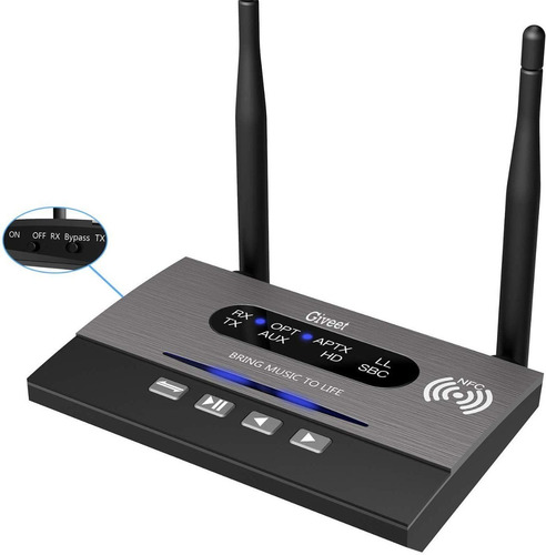 Imagen 1 de 6 de Giveet Largo Alcance Bluetooth V5.0 Transmisor Receptor Pass