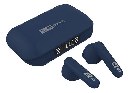 Auriculares Tws Eurosound Brick Bk-1110 Azul