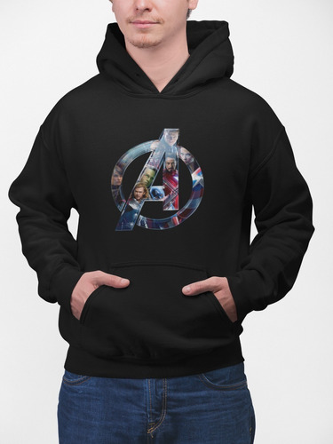 Poleron Avengers Capitan America Algodon Estampado