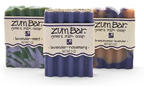Jabon De Barra Indigo Wild Zum - 3 Lavenders - Paquete De 3