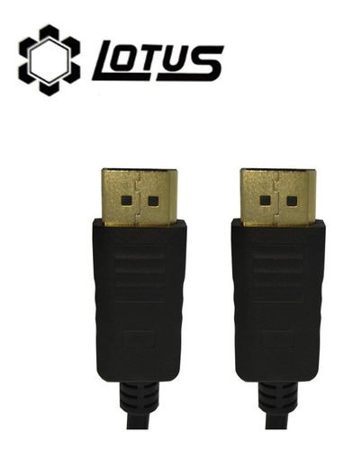 Imagem 3 de 6 de Kit 5 Cabo Displayport 1.2a 144hz 4k Blindado1.8 Mt Lt-115