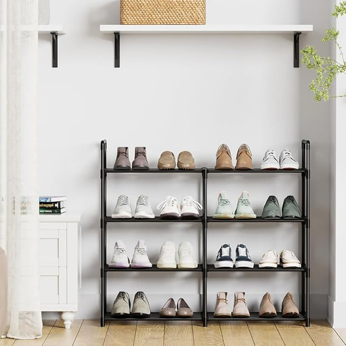 Estantería Para Zapatos De 4 Niveles De 2 Filas Para Princip
