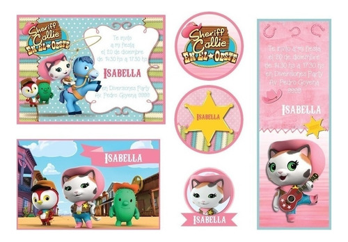 Kit Imprimible Sheriff Callie - Cumpleaños - Candy Editable