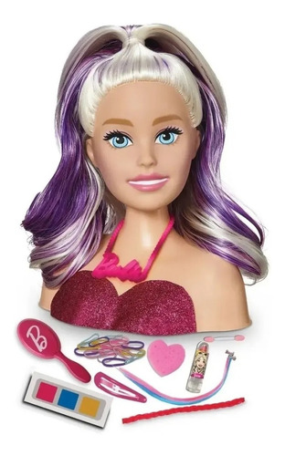 Imagem 5 de 9 de Busto Barbie Styling Head Faces Maquiagem E Acessórios Pupee