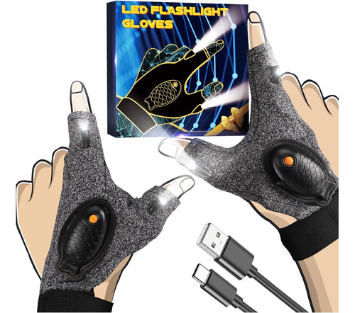 Guantes Impermeables Recargables Linterna Led Navidad, ...