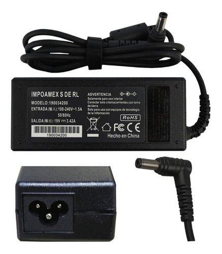 Cargador Toshiba Satellite L500-13z 14n 153 154 164 17c 19e