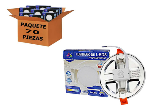 Lampara Circular Plafon Consumo 12w Ilumina 30w Pack 70 Pzas
