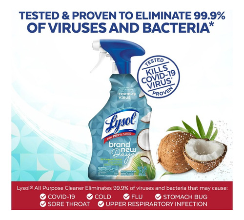 Limpiador De Superficie Lysol Aroma Coco Y Mar 946ml. *imp
