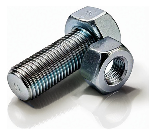Kit Parafuso Sextavado 6mm Com Porca M6 X 10 - 100 Unidades