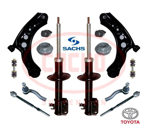 Imagen 1 de 6 de Kit Tren Delantero P/ Toyota Etios Con Amortiguador Sachs