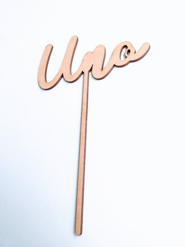 Imagen 3 de 4 de Cartel - Topper Cake Uno - Mdf / Fibrofacil