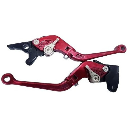 Manijas Freno Embrague Retráctiles Yamaha Ybr 125 Rojo