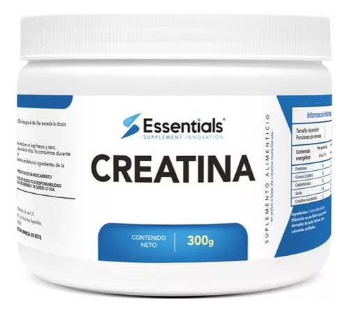 Essentials Creatina Monohidratada 300gr Sabor Sin Sabor