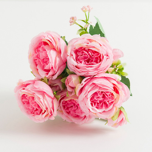 2 Ramo De Peonías Artificiales Flores Para Hogar O Bodas