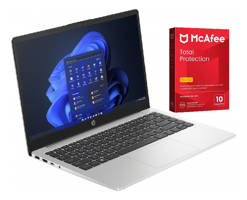 Laptop Hp 245 G10 14 Amd Ryz 3 + Antivirus Mcafee Digital Plata Turbo