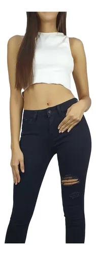 Pantalones Dama Rotos Pegados