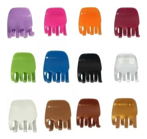 Piranha Média Para Cabelo 12 Unid. Promoção Cores Diversas