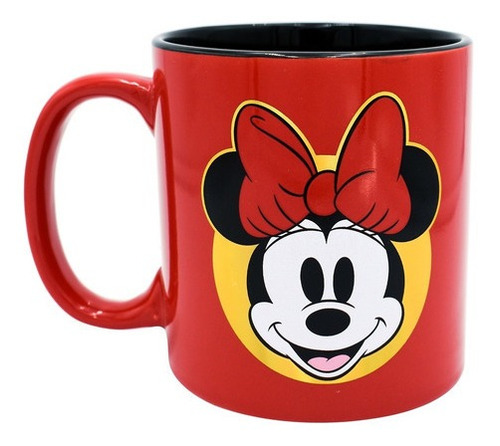 Taza Cerámica Metalizada Disney Mickey Y Minnie Mouse 592ml