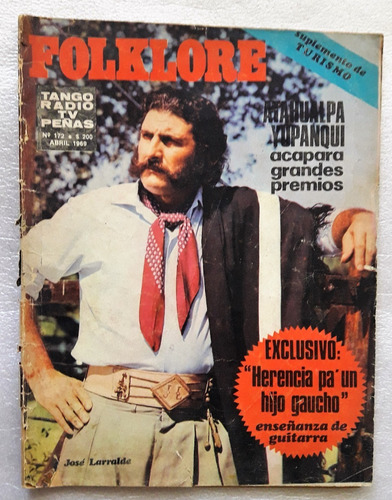 Folklore Revista 172 Abril 1969 Larralde Yupanqui Usada Ver