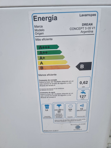 Lavarropas Carga Superior 5 Kg Blanco Drean Concept 5.05 V1 Blanco