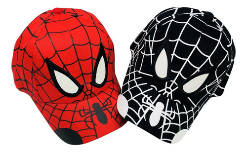 Mochila Preescolar Spider Man 3d Dibujos Animados+sombrero Color Rojo Mfdf