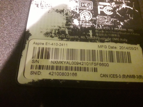 Desarme Notebook Acer Aspire E1-410 (Usado)