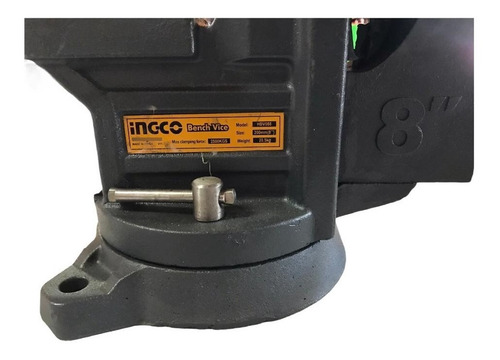 Imagen 3 de 9 de Tornillo De Banco 8'' Fuerza 2500 Kg, Uso Rudo, Marca Ingco