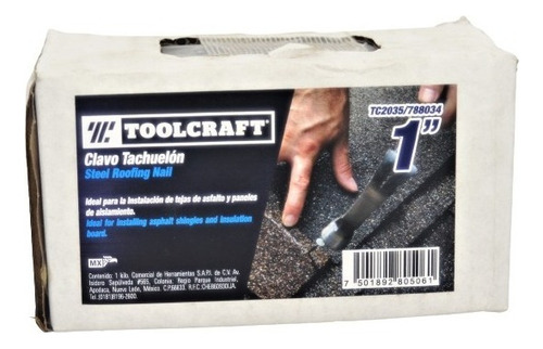 Clavo Tachuelón 1 Toolcraft Tc2035 1kg Para Teja Asfalto