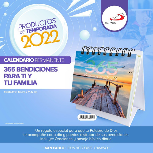 Imagen 2 de 2 de Calendario 365 Bendiciones Para Ti Y Tu Familia