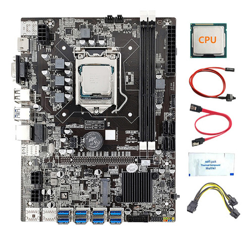 Placa Base Para Minería B75 De 8 Gpu+cpu+cable De Alimentaci