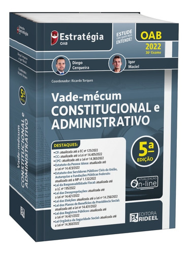 Vade-mécum Constitucional Admin - Estratégia - 5ª Ed/2022