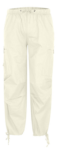 Pantalones K Cargo Para Hombre, Color Liso, Pierna Recta, Ex