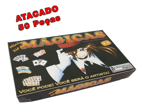 50 Caixas, Kit O Pequeno Mágico C/ 5 Mágicas - Lembrancinhas