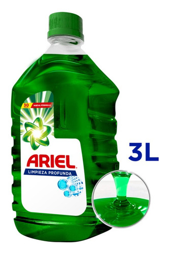Jabón Liquido Ariel Limpieza Profunda Botella X 3 Litros