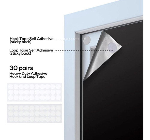 Cortina Opaca Portátil Tratamiento De Ventana Cortina 100cm