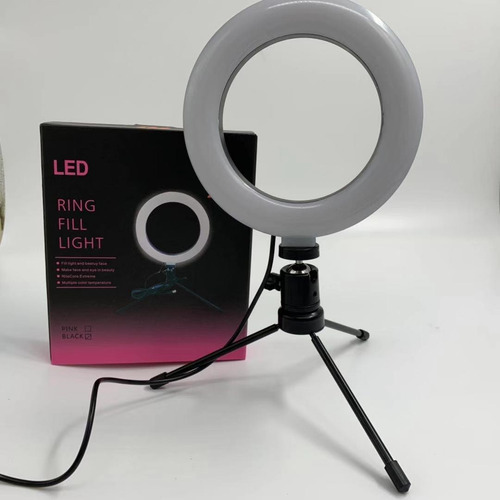 Iluminador Ring Light 16cm 6,5 Polegadas Usb Led + Tripé
