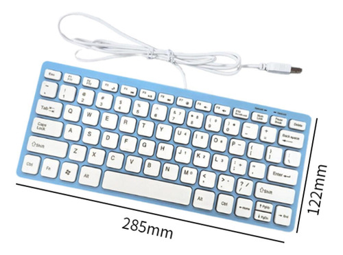 Teclado Con Cable Usb, Escritura Cómoda, Profesional, Azul
